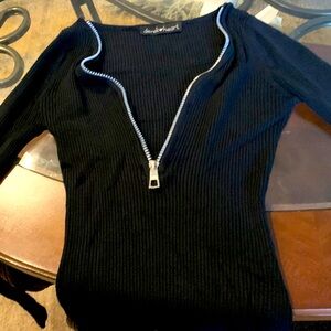 Derek heart zip sweater